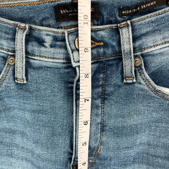 Banana Republic High Rise Skinny Jeans Women’s 2 (26-28) Blue Denim Casual Clean - Picture 5 of 7